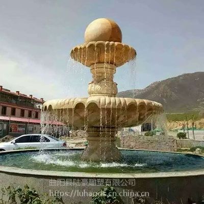 廠家直銷黃銹石石雕噴泉 流水水缽石材盆與疊跌水盆的專業(yè)選擇